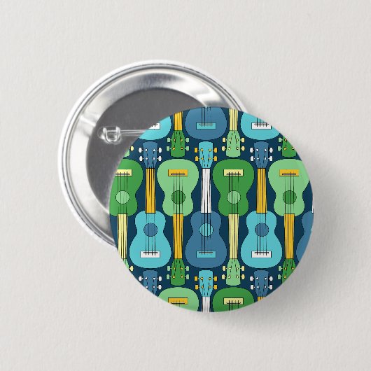 Verticaal Ukulele Patroon Ronde Button 5,7 Cm (Voorkant /achterkant)