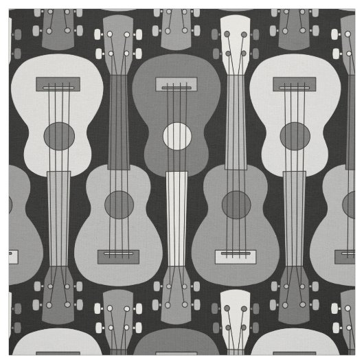 Verticaal Ukulele Patroon Stof (Swatch)