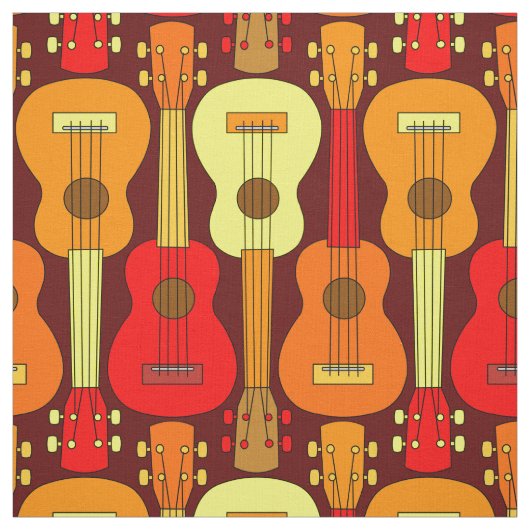 Verticaal Ukulele Patroon Stof (Swatch)
