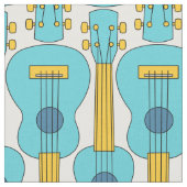 Verticaal Ukulele Patroon Stof (Close Up)
