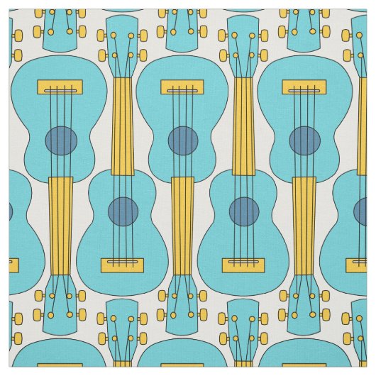 Verticaal Ukulele Patroon Stof (Swatch)