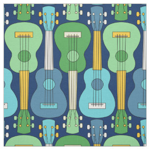 Verticaal Ukulele Patroon Stof