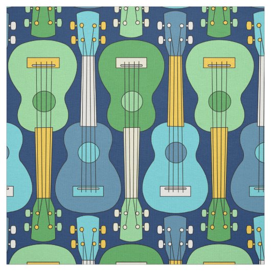 Verticaal Ukulele Patroon Stof (Swatch)