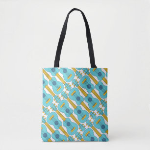 Verticaal Ukulele Patroon Tote Bag
