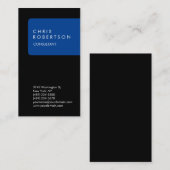 Verticaal uniek Visitekaartje met blauwe streep (Voorkant / Achterkant)