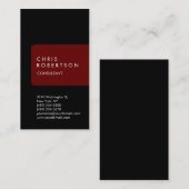 Verticaal uniek Visitekaartje met zwarte streep (Voorkant / Achterkant)