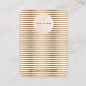 Verticaal uw Logo Gold Strip-kaart Visitekaartje (Voorkant)