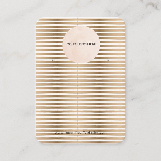 Verticaal uw Logo Gold Strip-kaart Visitekaartje (Voorkant)