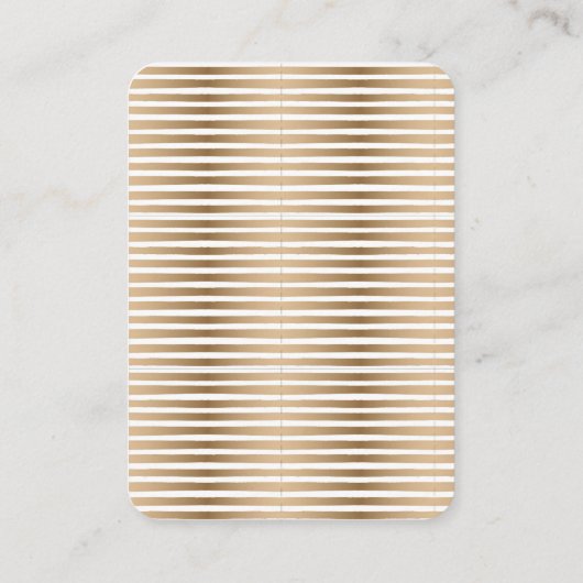 Verticaal uw Logo Gold Strip-kaart Visitekaartje (Achterkant)