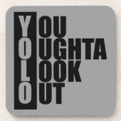 Verticaal vak YOLO Bier Onderzetter (Voorkant)