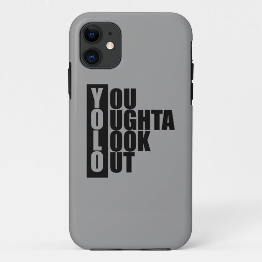 Verticaal vak YOLO Case-Mate iPhone Case (Achterkant)