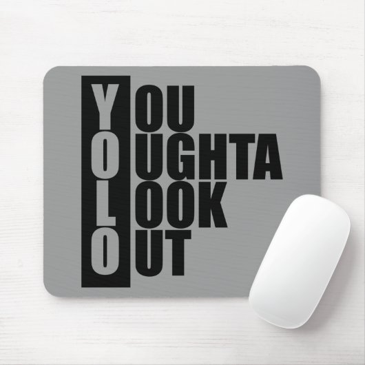 Verticaal vak YOLO Muismat (Met muis)