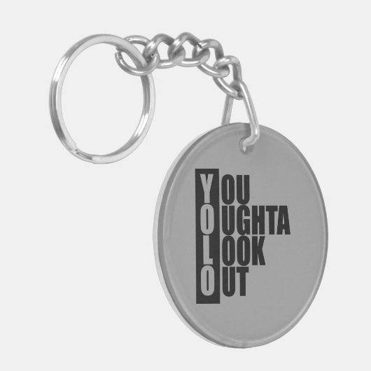 Verticaal vak YOLO Sleutelhanger (Voorkant Links)