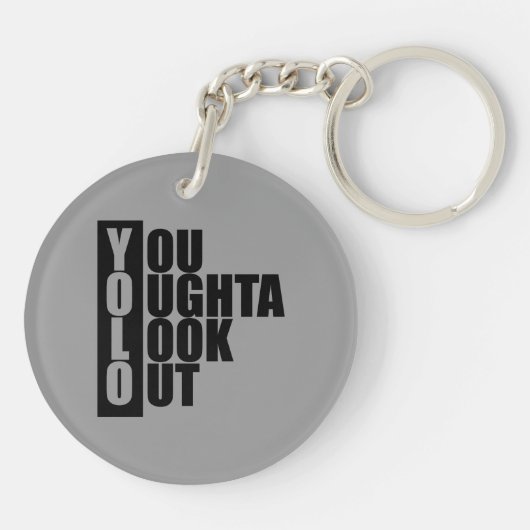 Verticaal vak YOLO Sleutelhanger (Achterkant)