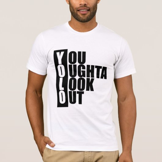Verticaal vak YOLO T-shirt (Voorkant)