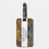 Verticaal verhard hout bagagelabel (Achterkant verticaal)