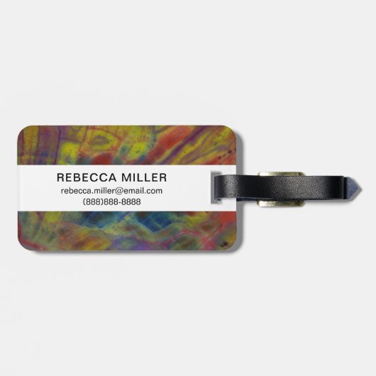 Verticaal verhard hout bagagelabel (Achterkant horizontaal)