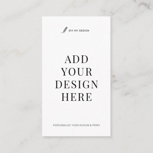 Verticaal Visitekaartje afdrukken Upload uw ontwer (Voorkant)