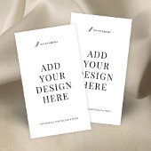 Verticaal Visitekaartje afdrukken Upload uw ontwer