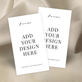 Verticaal Visitekaartje afdrukken Upload uw ontwer