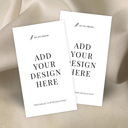 Verticaal Visitekaartje afdrukken Upload uw ontwer