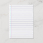 Verticaal visitekaartje met inkt papier, met inkt  (Achterkant)