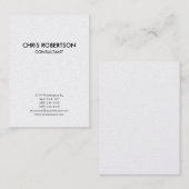 Verticaal Visitekaartje met platte cilinder (Voorkant / Achterkant)