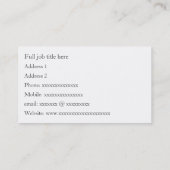 verticaal visitekaartje organiseren (Achterkant)