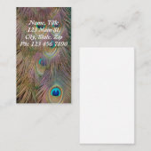 Verticaal Visitekaartje van de Peacock (Voorkant / Achterkant)