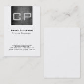 Verticaal Visitekaartje van het Monogram Chalkboar (Voorkant / Achterkant)