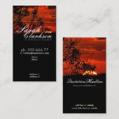 Verticaal Visitekaartje van Red Sunset Horizon (Voorkant / Achterkant)
