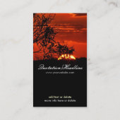 Verticaal Visitekaartje van Red Sunset Horizon (Achterkant)