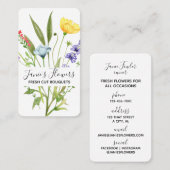 Verticaal Visitekaartje van wilde bloemen (Voorkant / Achterkant)