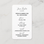 Verticaal Visitekaartje van wilde bloemen (Achterkant)