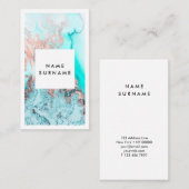 Verticaal Visitekaartje voor artistieke Waterverf (Voorkant / Achterkant)