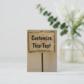 Verticaal Visitekaartje voor houten bord (Staand voorkant)