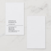 Verticaal vlak, eenvoudig wit, aantrekkelijk visitekaartje (Voorkant / Achterkant)