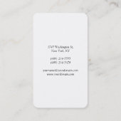 Verticaal vlak, eenvoudig wit zwart wit visitekaartje (Achterkant)