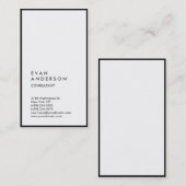 Verticaal vlak Eenvoudig zwart wit, geordend moder Visitekaartje (Voorkant / Achterkant)