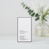 Verticaal vlak Eenvoudig zwart wit, geordend moder Visitekaartje (Staand voorkant)