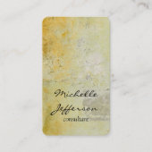 Verticaal vlakgeel mortierwandontwerp visitekaartje (Voorkant)