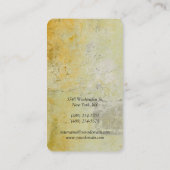 Verticaal vlakgeel mortierwandontwerp visitekaartje (Achterkant)
