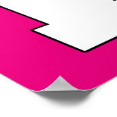 Verticaal Volleyball Love Custom Color Poster (Hoek)