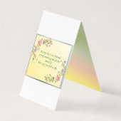 Verticaal Wenskaart met paasthema Kaart (Achterkant)