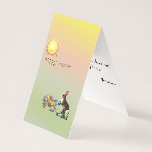 Verticaal Wenskaart met paasthema Kaart (Voorkant)