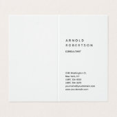 Verticaal White Trendy Consultant Visitekaartje (Buitenkant ongevouwen)