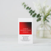 Verticaal wit rood streep consultant Visitekaartje (Staand voorkant)