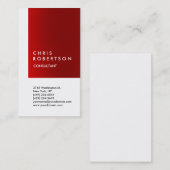Verticaal wit rood streep consultant Visitekaartje (Voorkant / Achterkant)