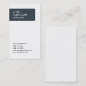 Verticaal wit Visitekaartje met houtskool (Voorkant / Achterkant)