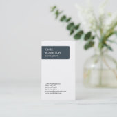 Verticaal wit Visitekaartje met houtskool (Staand voorkant)